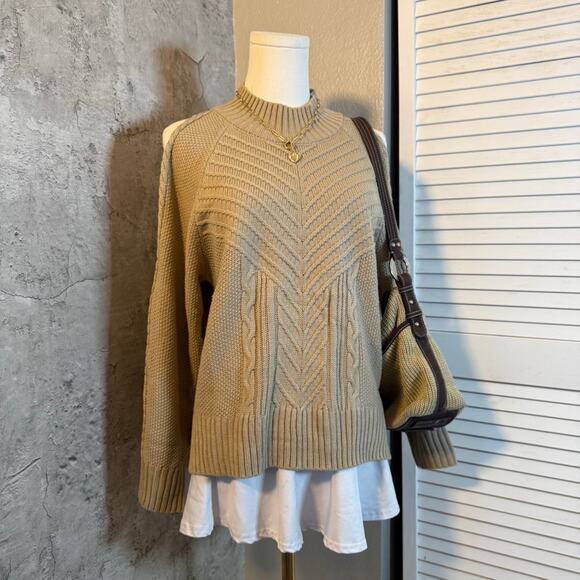 Preppy Soft Tan Knit Sweater - Picture 2 of 7